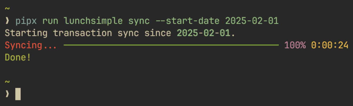 screenshots of lunchsimple