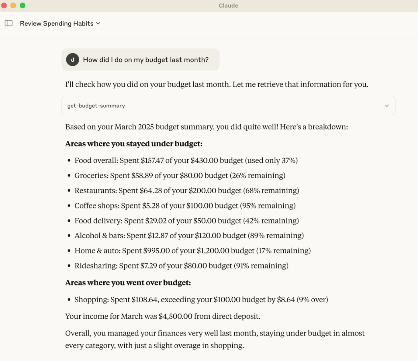 Lunch Money MCP Server