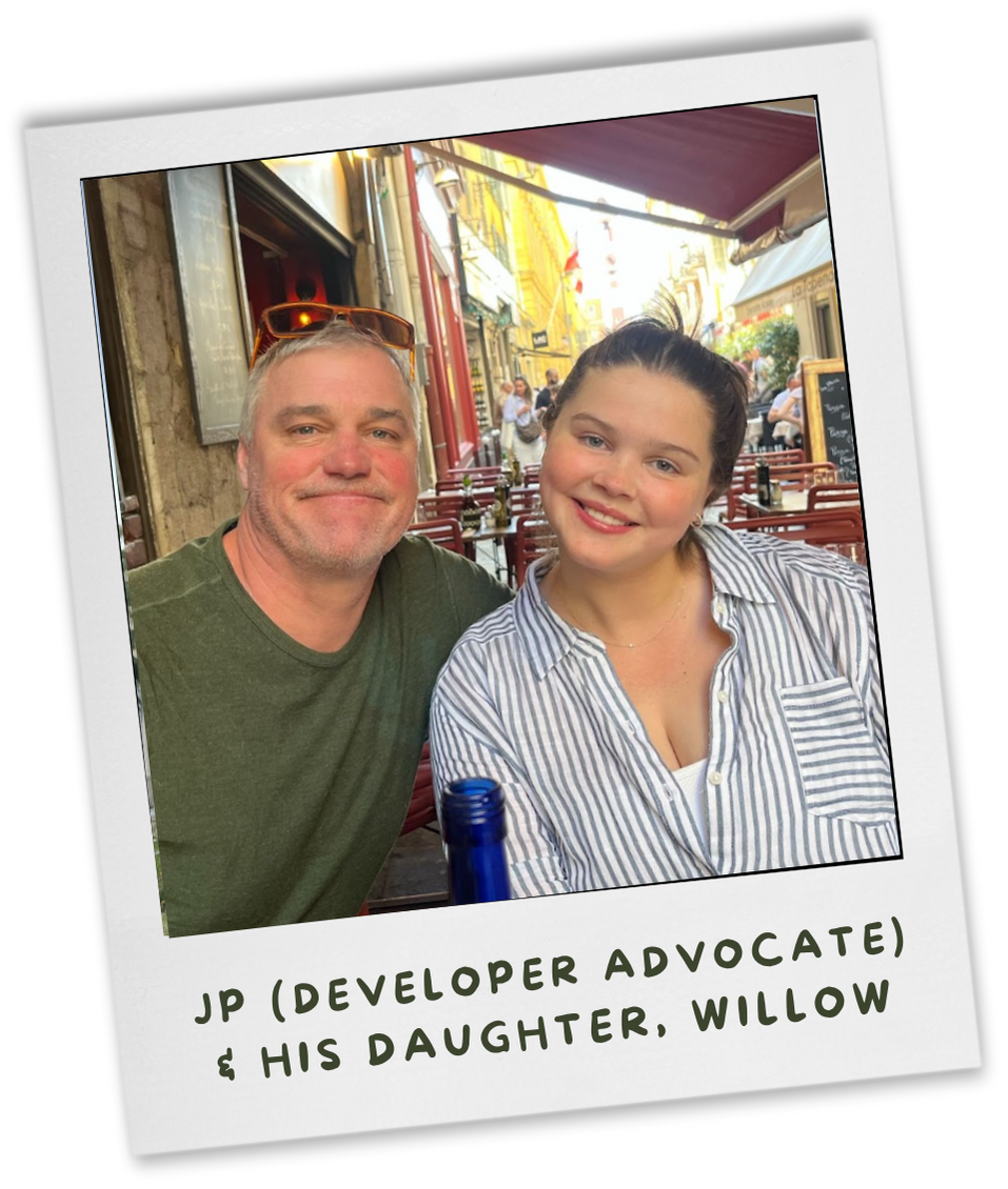 JP (Developer Advocate) and his daughter, Willow