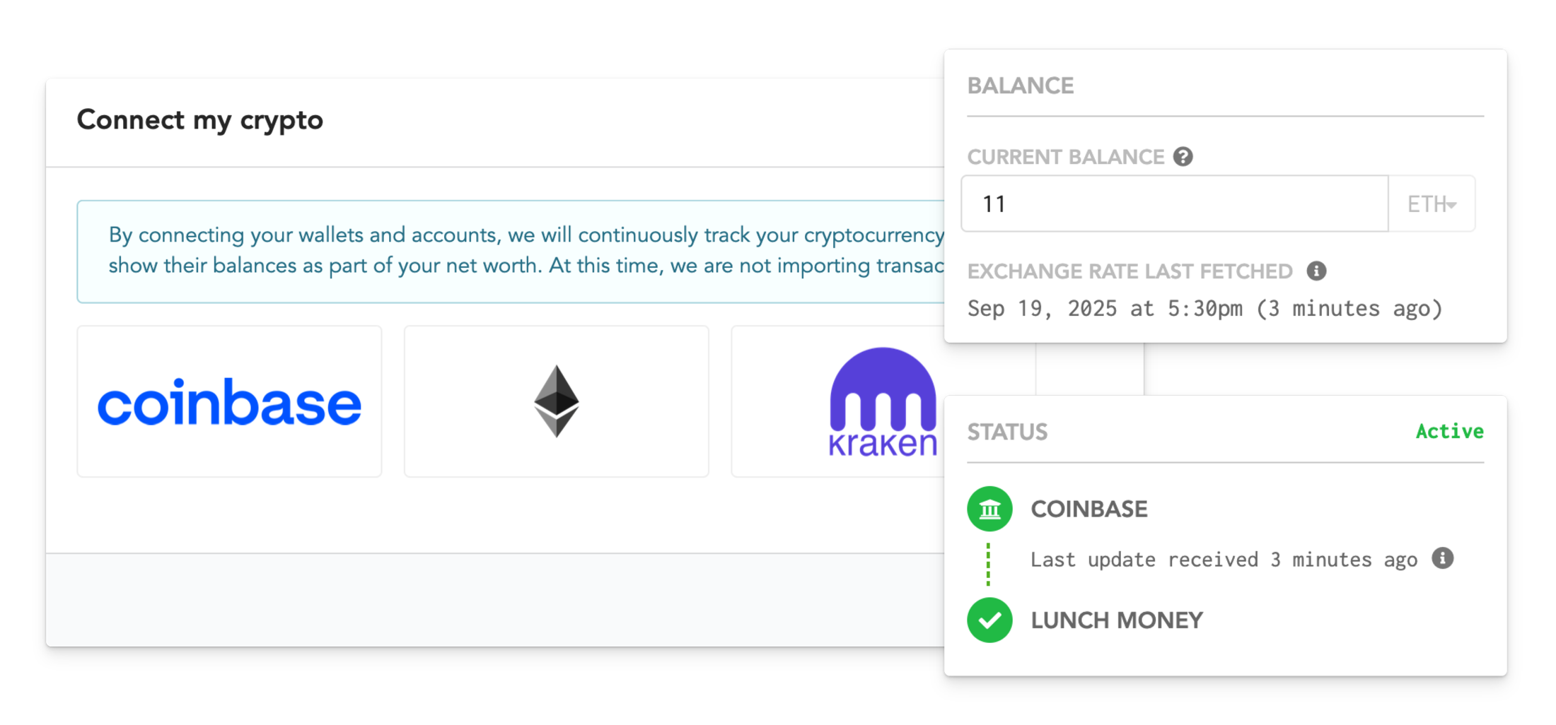 Crypto Portfolio Tracker | Lunch Money