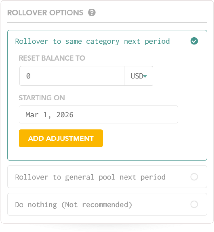 Setting up rollovers to the same category