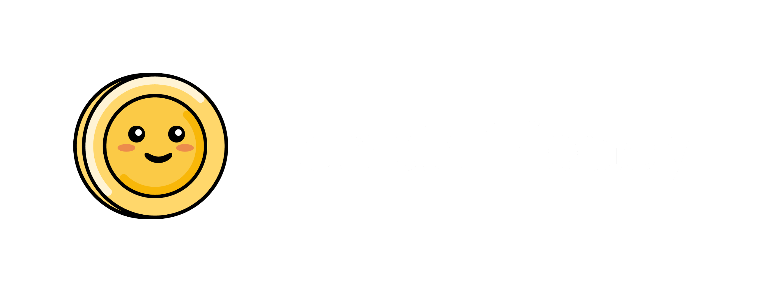 Lunch Money horizontal logo, one row, dark mode